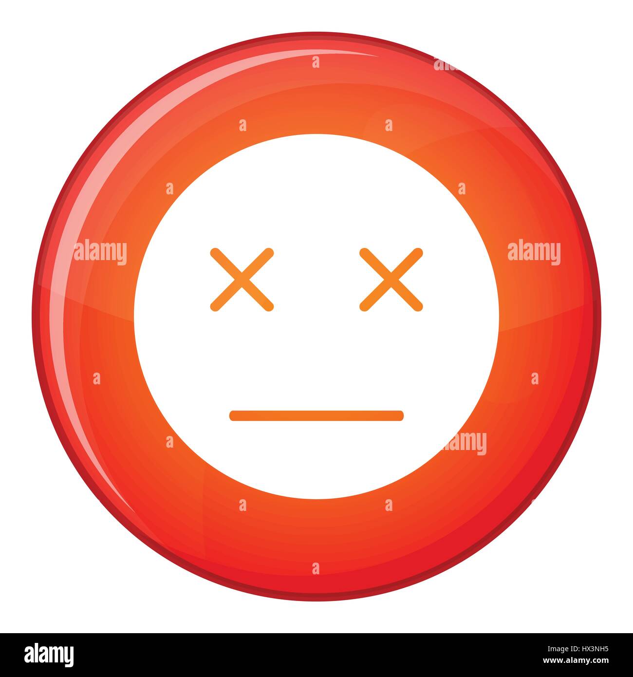 Dead emoticon, flat style Stock Vector Image & Art - Alamy