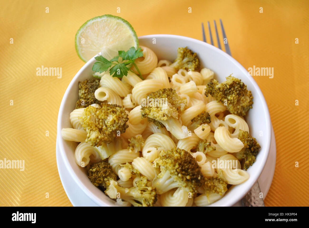 Vegetarian Pasta and Broccoli Stock Photo Alamy