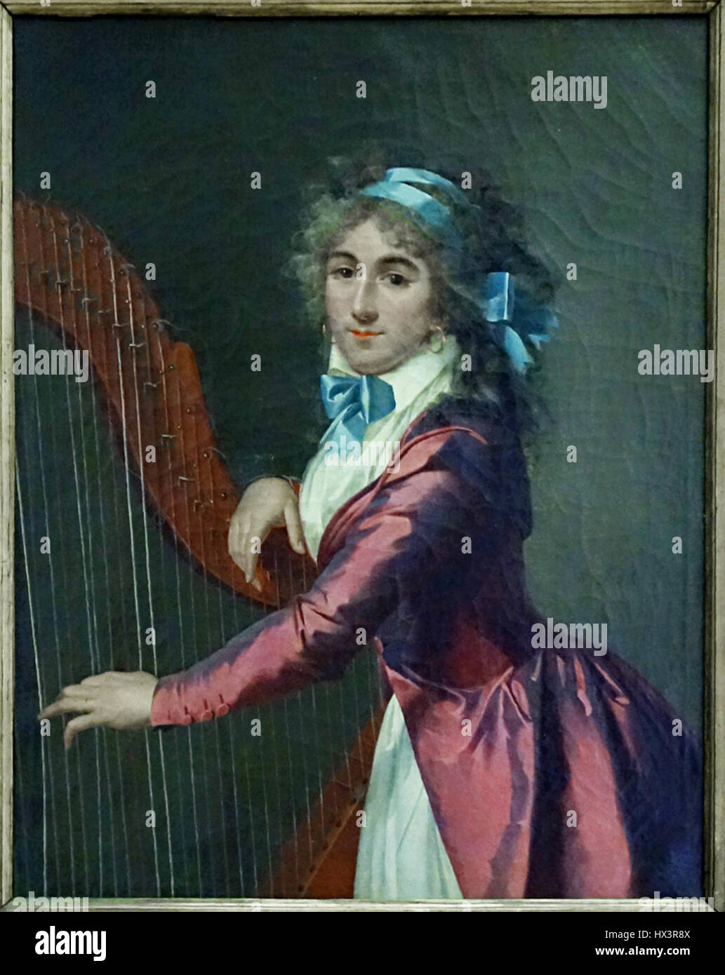 Lille PdBA romany harpiste Stock Photo