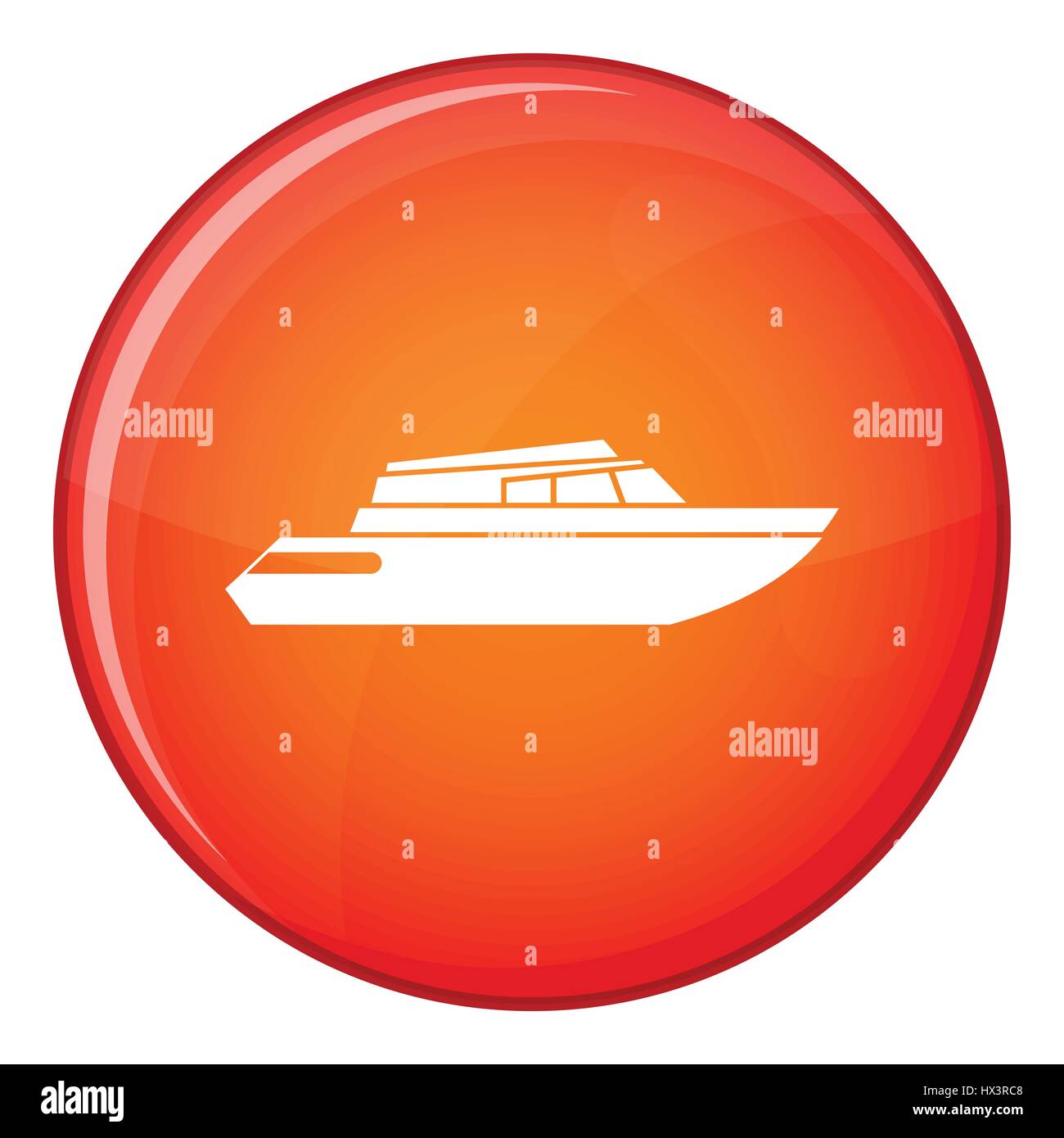 Planing powerboat icon, flat style Stock Vector Image & Art Alamy