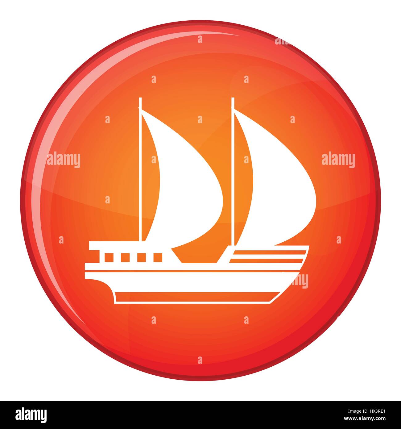 Big yacht icon, flat style Stock Vector Image & Art - Alamy