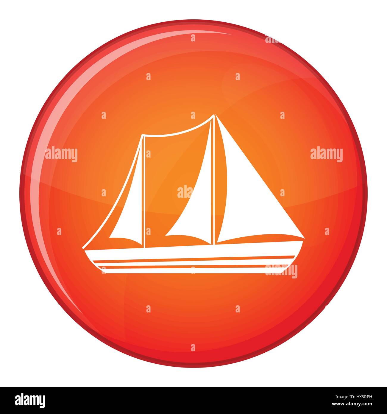 Yacht icon, flat style Stock Vector Image & Art - Alamy