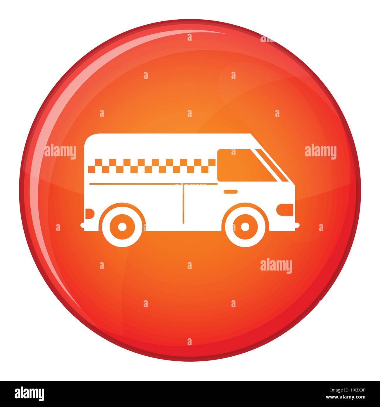 Minibus icon flat style vector hi-res stock photography and images - Alamy