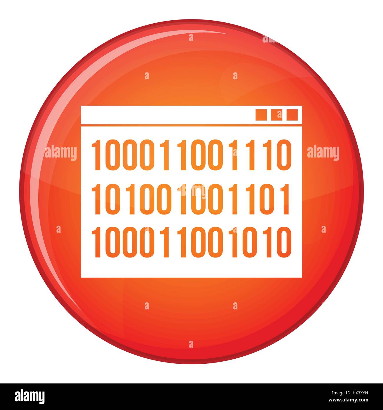 Binary code icon, flat style Stock Vector Image & Art - Alamy