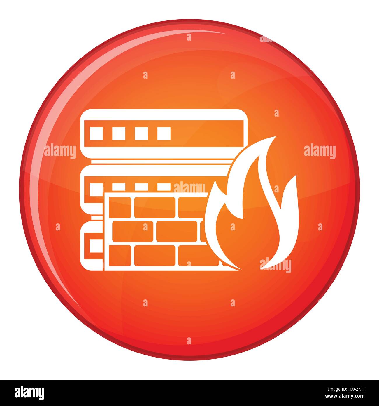Database and firewall icon, flat style Stock Vector Image & Art - Alamy
