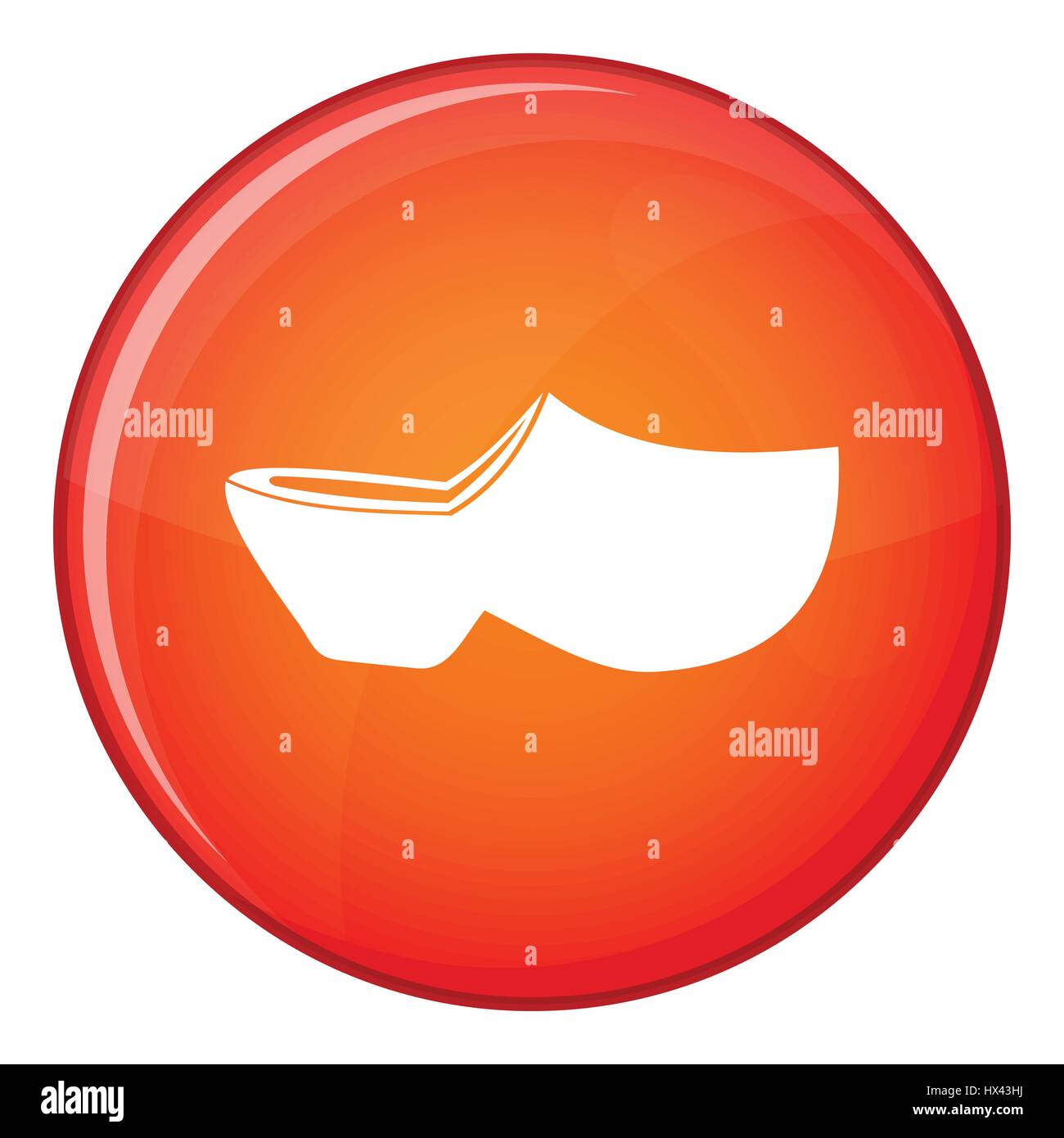 Clogs icon, flat style Stock Vector