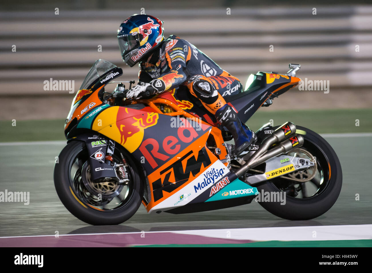 Losail International Circuit, Qatar. 23rd Mar, 2017. Brad Binder who rides  KTM for Red Bull KTM