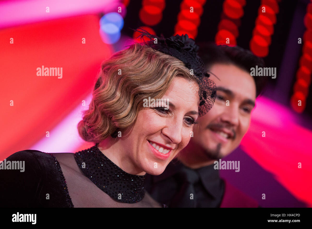 Cologne, Germany. 24th Mar, 2017. The former ice skater Anni Friesinger-Postma and the professional dancer Erich Klann during the RTL dance show 'Let's Dance' at the Coloneum in Cologne, Germany, 24 March 2017. Photo: Rolf Vennenbernd/dpa/Alamy Live News Stock Photo