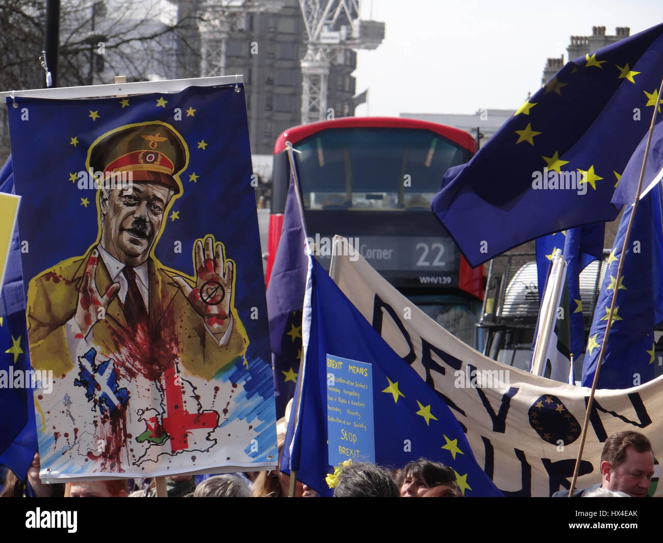 London, UK. 25th Mar, 2017. Thousands march for Unite for Europe ...