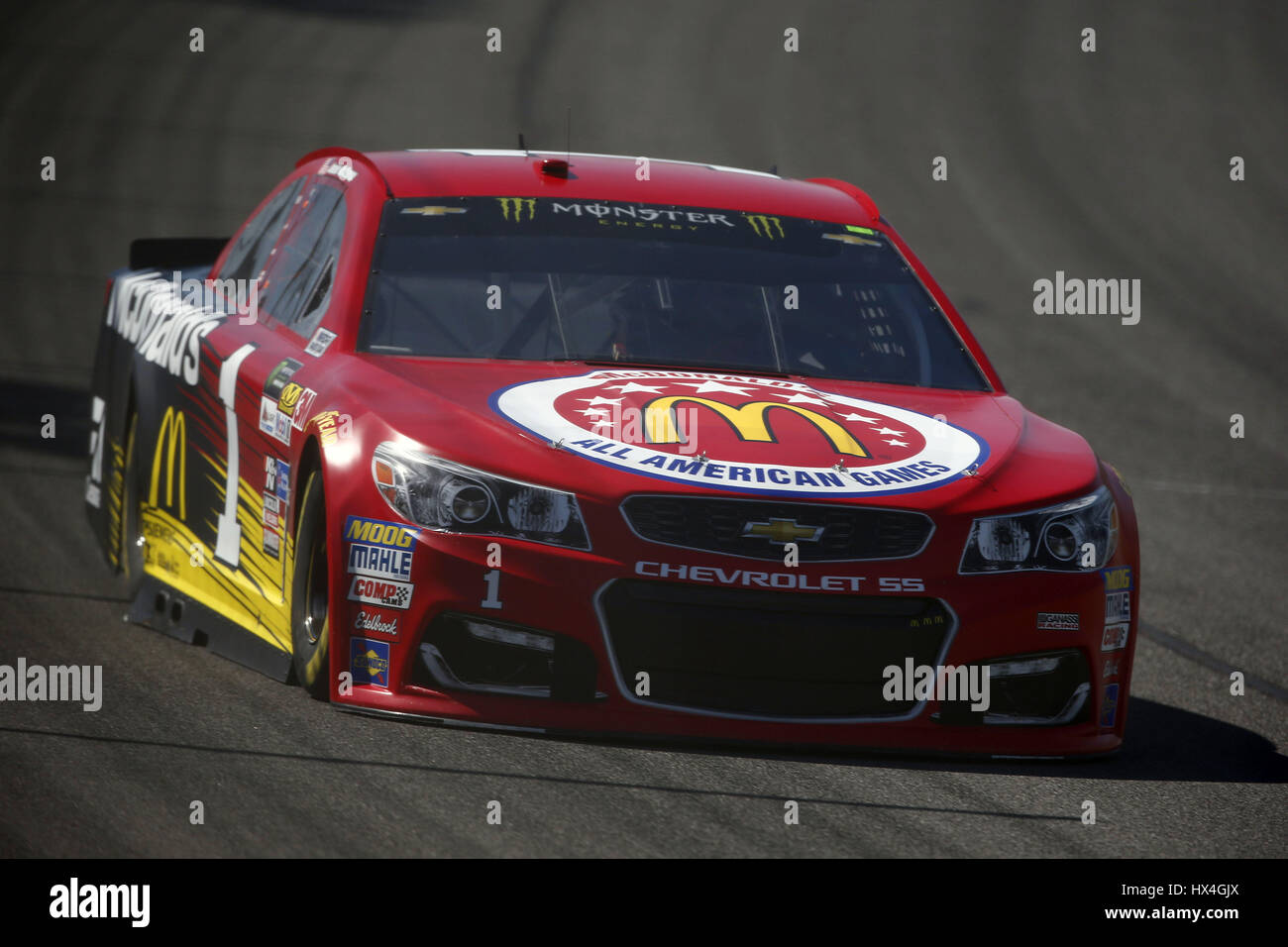 Fontana, California, USA. 24th Mar, 2017. March 24, 2017 - Fontana, California, USA: Jamie McMurray (1) takes to the track to practice for the Auto Club 400 at Auto Club Speedway in Fontana, California. Credit: Jusitn R. Noe Asp Inc/ASP/ZUMA Wire/Alamy Live News Stock Photo