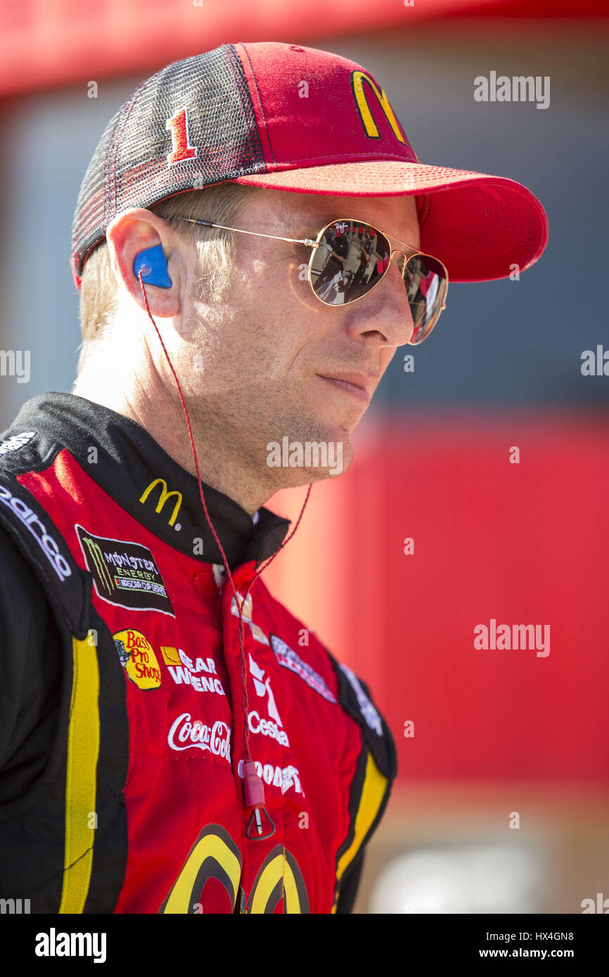 Fontana, California, USA. 24th Mar, 2017. March 24, 2017 - Fontana, California, USA: Jamie McMurray (1) hangs out on pit road prior to qualifying for the Auto Club 400 at Auto Club Speedway in Fontana, California. Credit: Jusitn R. Noe Asp Inc/ASP/ZUMA Wire/Alamy Live News Stock Photo