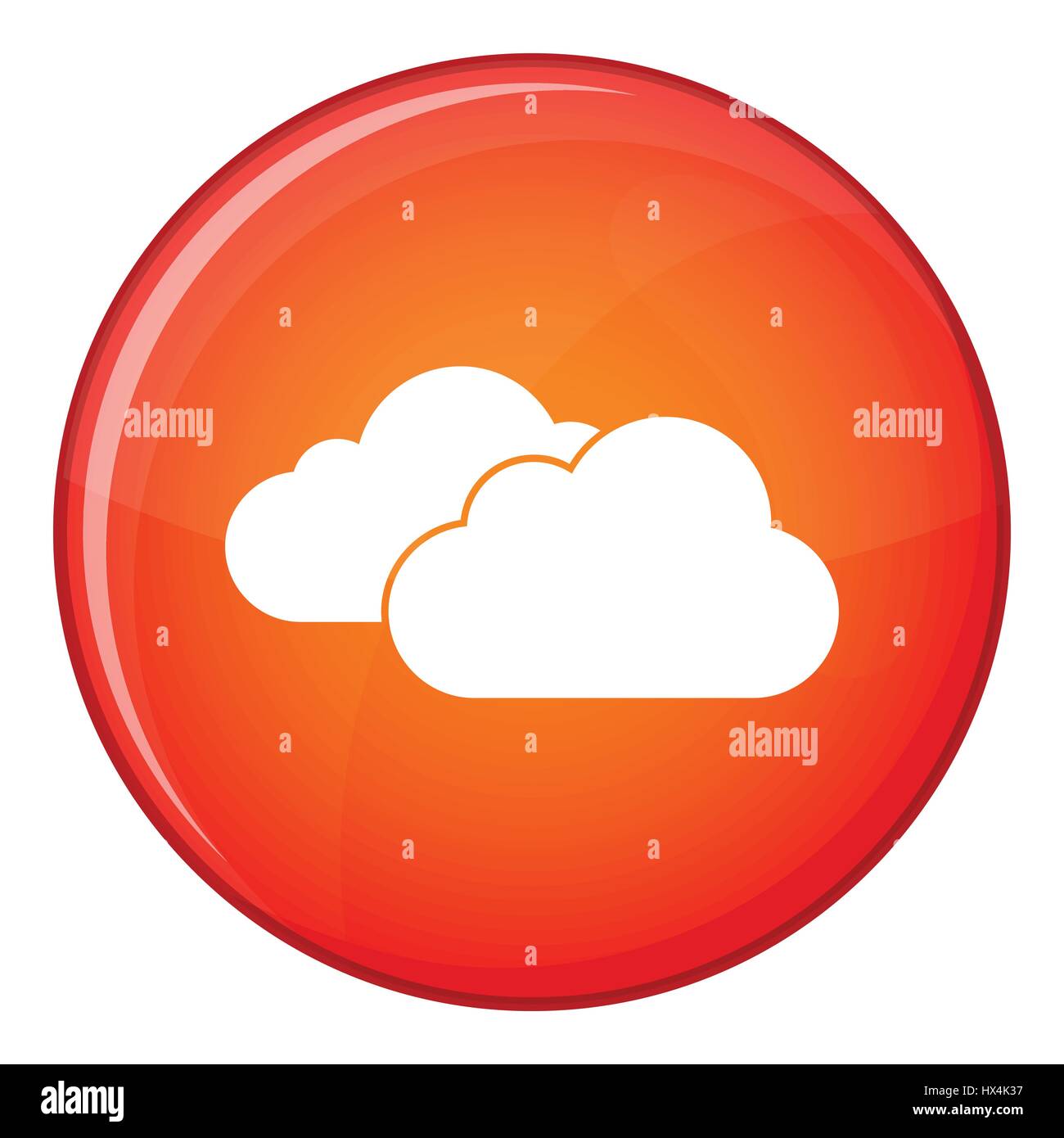 Clouds icon, flat style Stock Vector Image & Art - Alamy