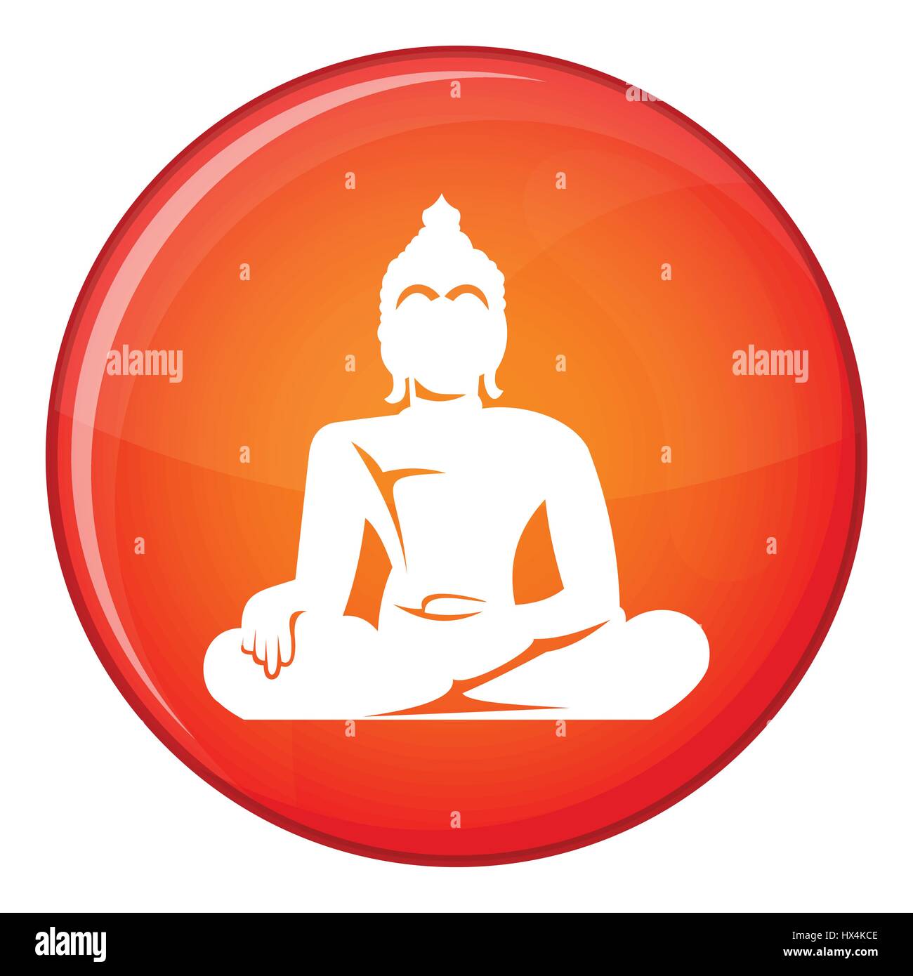 Statue of Buddha sitting in lotus pose icon Stock Vector Image & Art