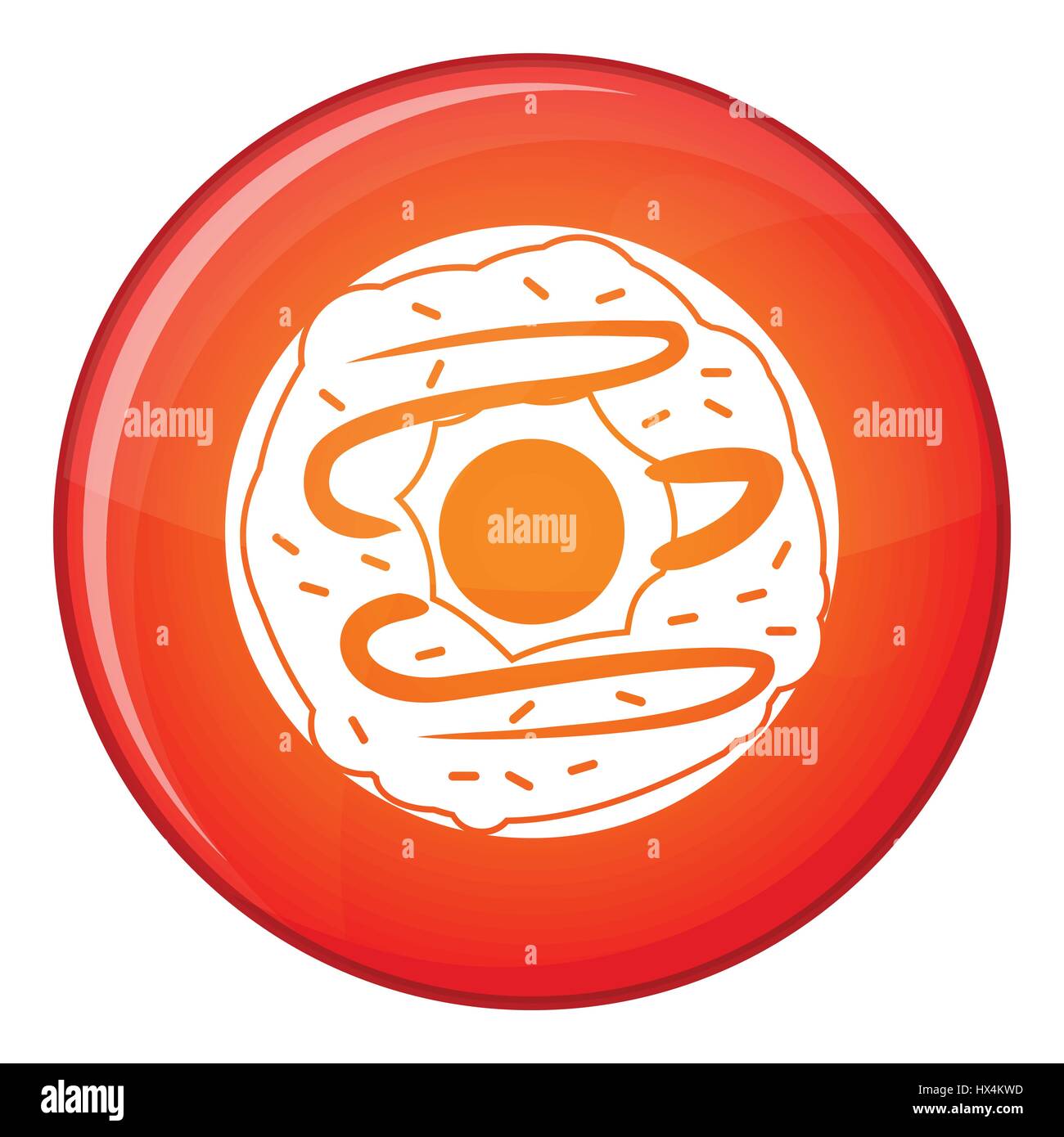 Chocolate donut icon, flat style Stock Vector Image & Art - Alamy