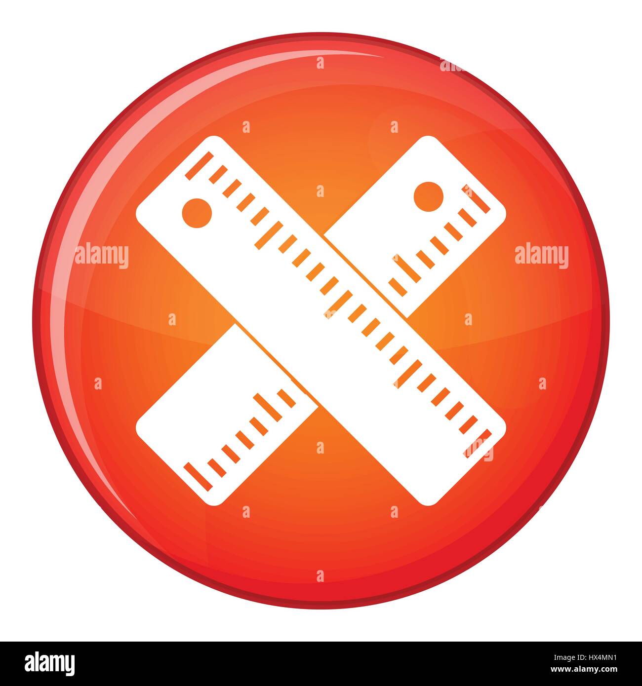 Two crossed rulers icon, flat style Stock Vector Image & Art - Alamy