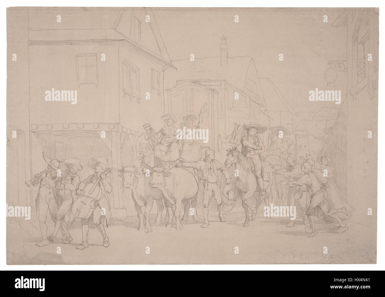Gustave Brion Noce en Alsace Stock Photo