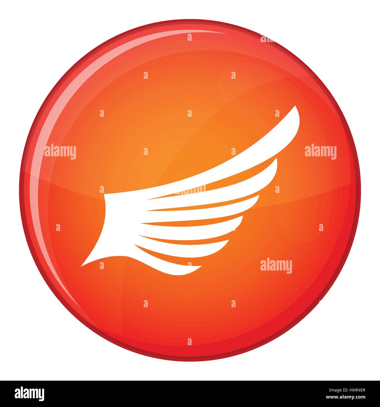 Wing icon, flat style Stock Vector Image & Art - Alamy
