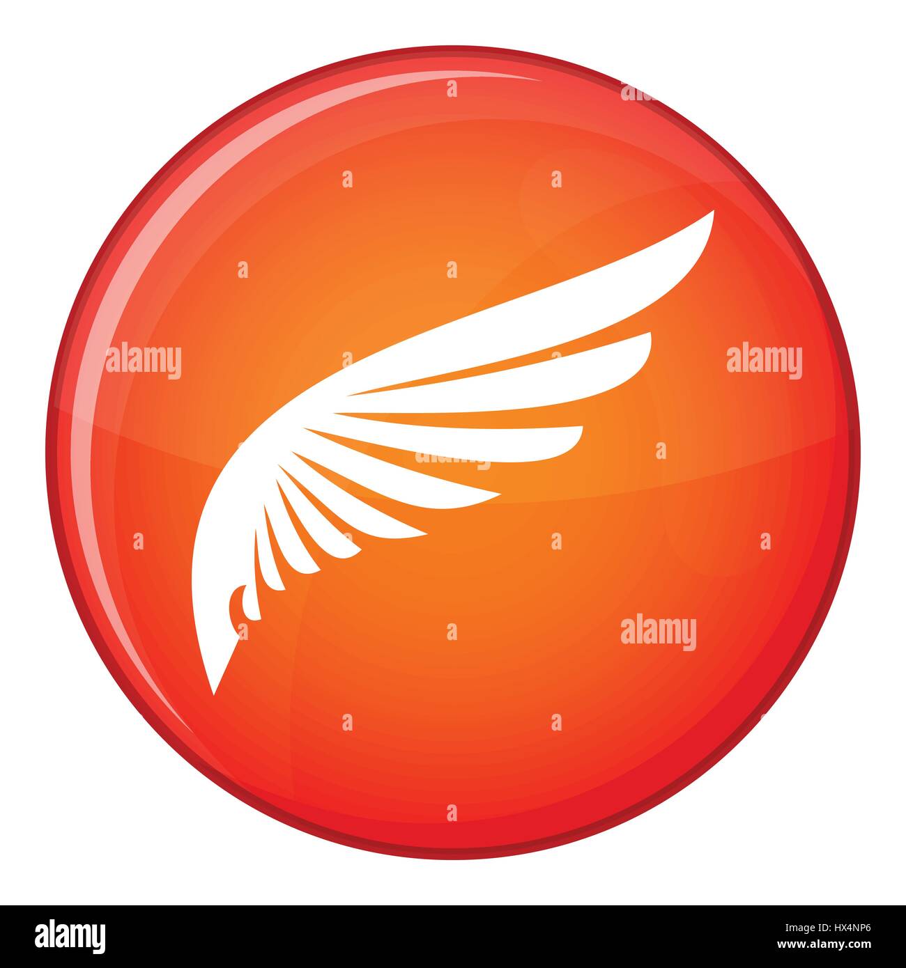 Wing icon, flat style Stock Vector Image & Art - Alamy