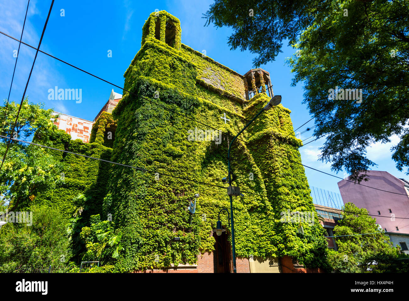 Church of Jesus in the Garden of Olives. Olivos, Buenos Aires, Argentina. Stock Photo