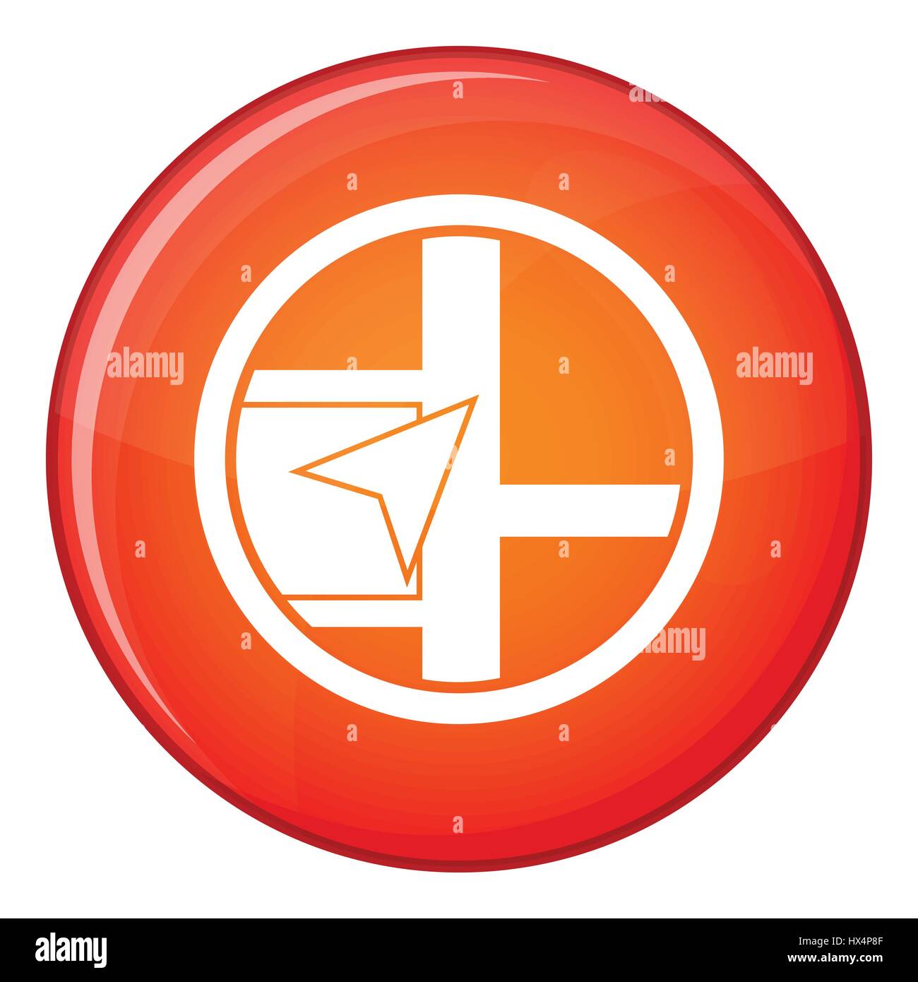 Map navigation icon, flat style Stock Vector Image & Art - Alamy
