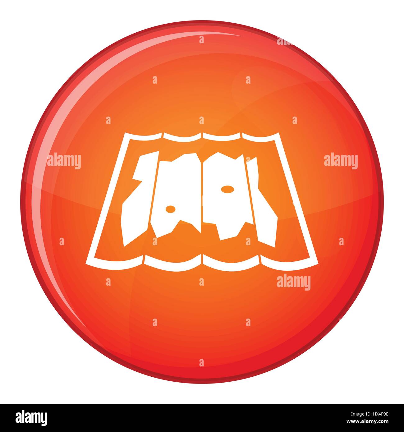 Map icon, flat style Stock Vector Image & Art - Alamy