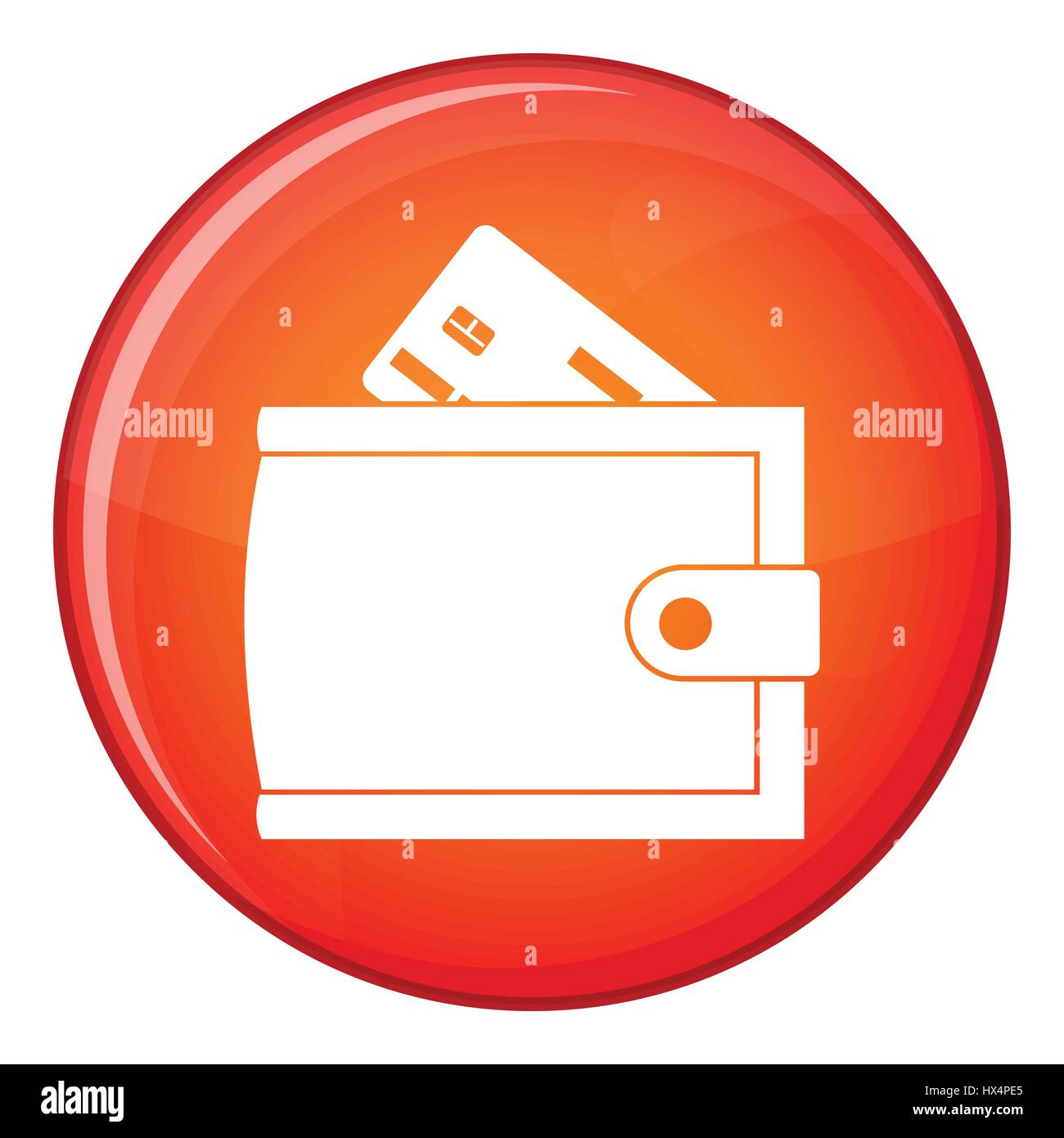 Wallet with credit card and cash icon, flat style Stock Vector Image ...