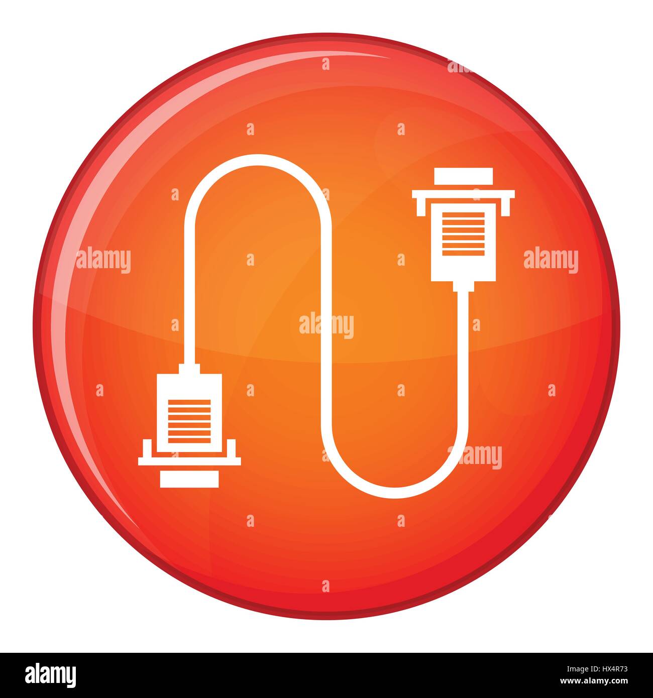 Cable wire computer icon, flat style Stock Vector Image & Art - Alamy