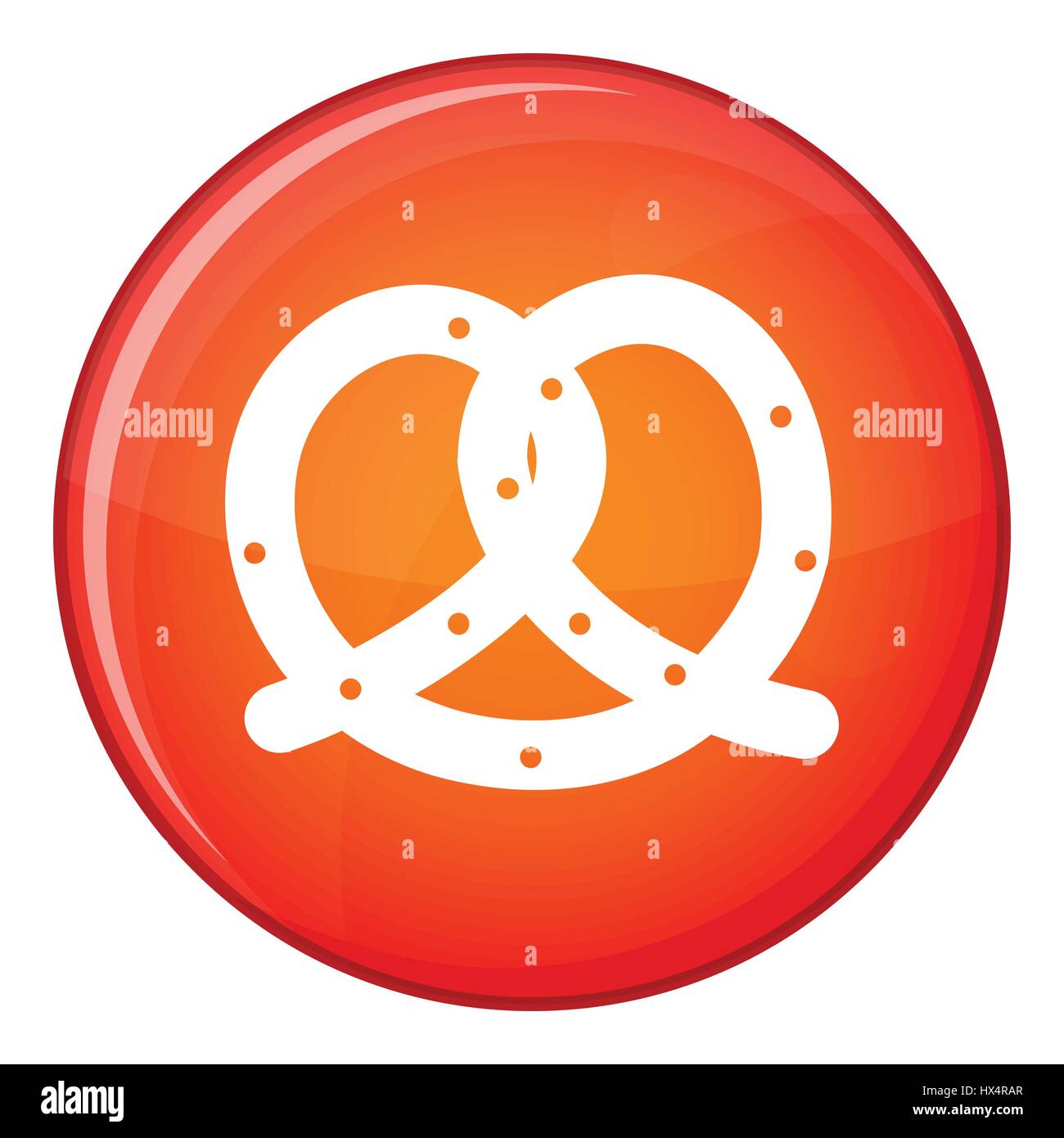 Pretzel icon, flat style Stock Vector Image & Art - Alamy