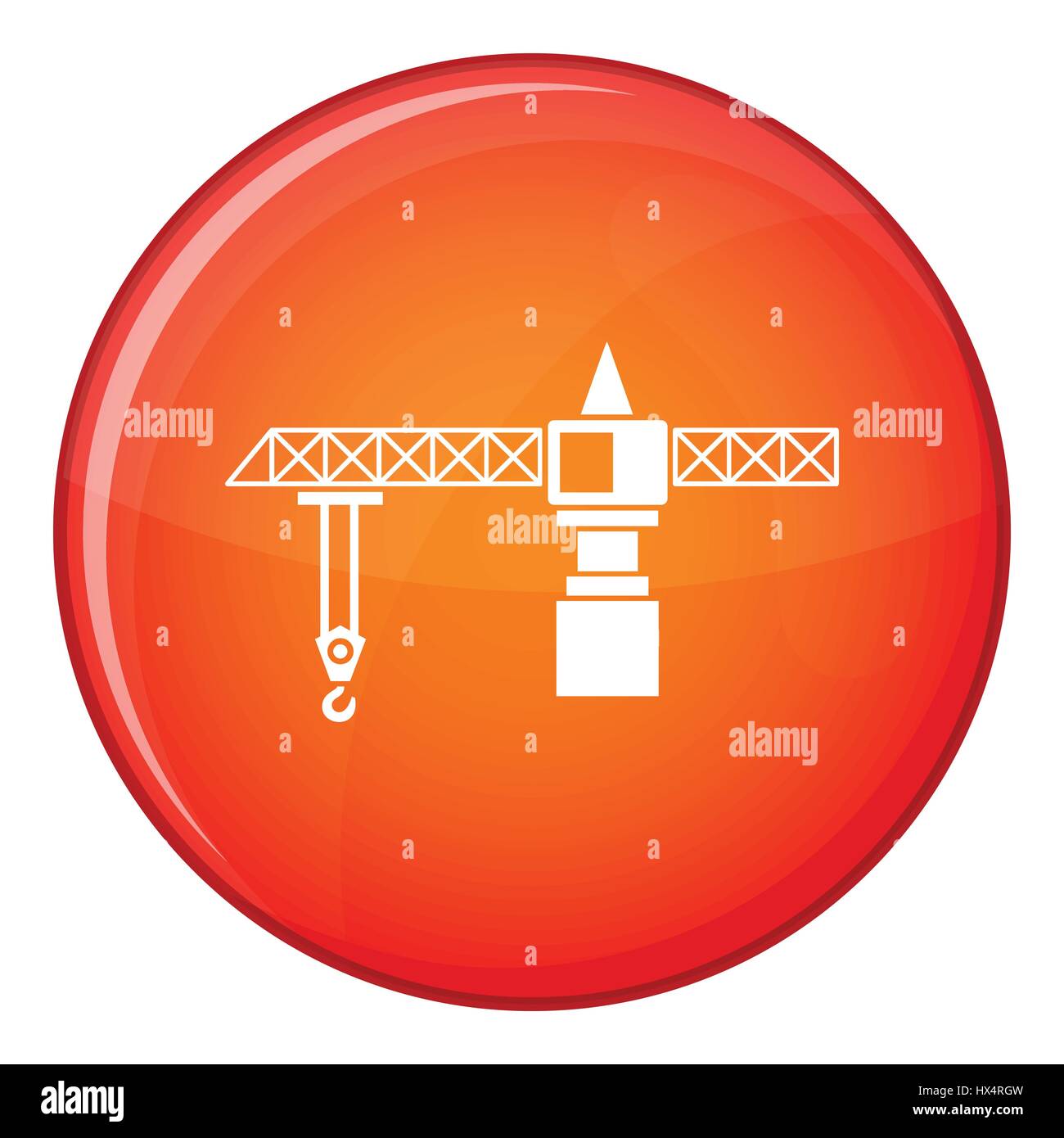 Crane icon, flat style Stock Vector Image & Art - Alamy
