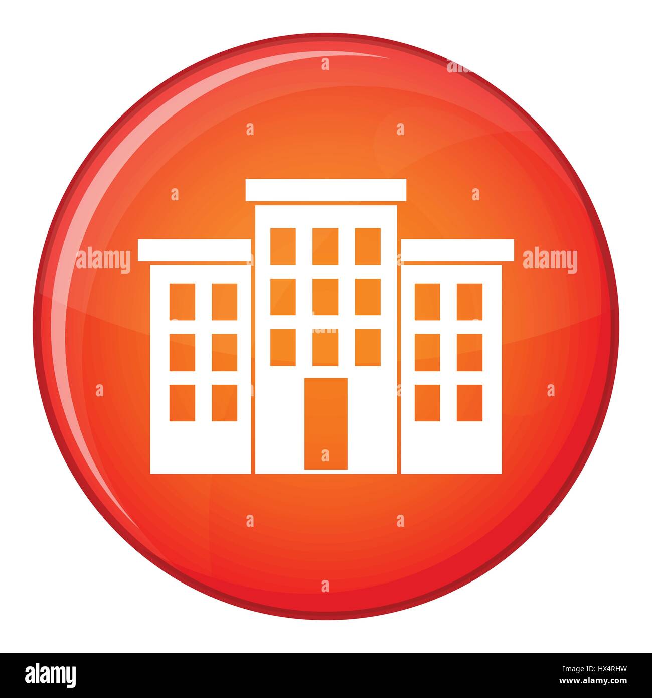 Building icon, flat style Stock Vector Image & Art - Alamy