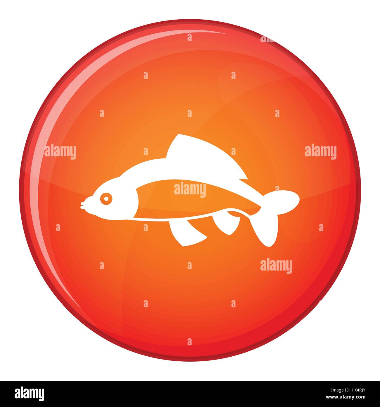 Fish icon, flat style Stock Vector Image & Art - Alamy