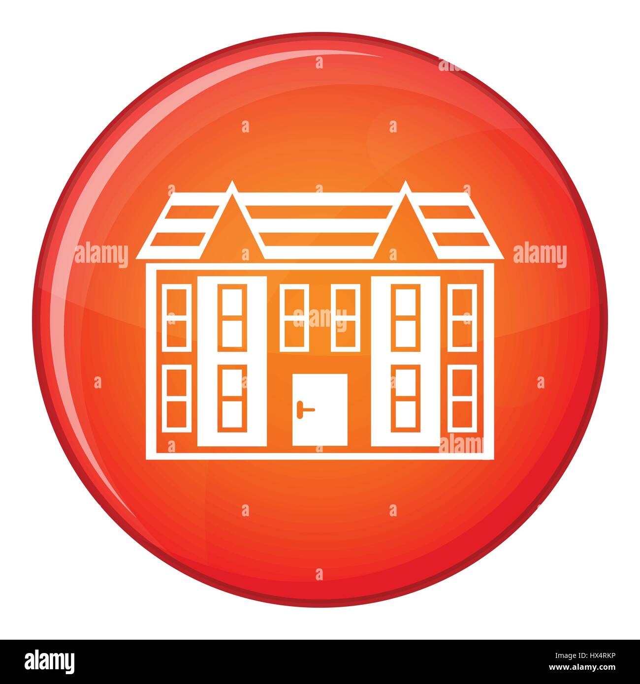 Large two-storey house icon, flat style Stock Vector Image & Art - Alamy