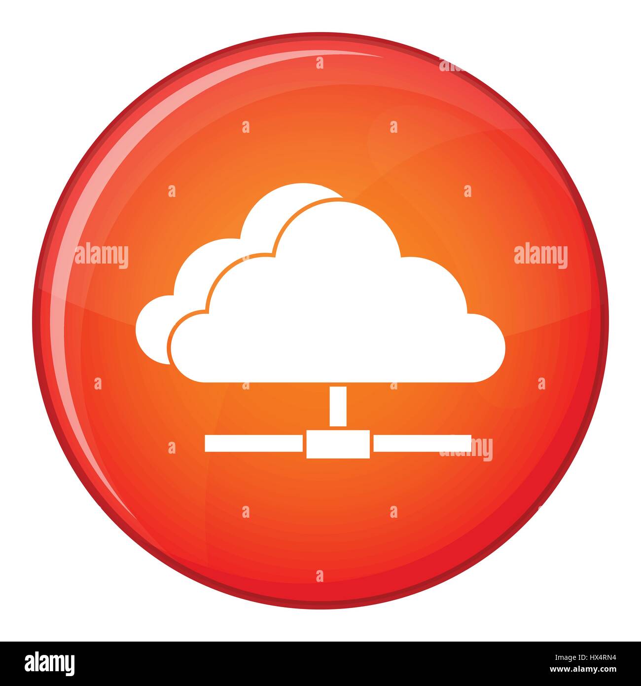 Cloud computing connection icon, flat style Stock Vector Image & Art ...