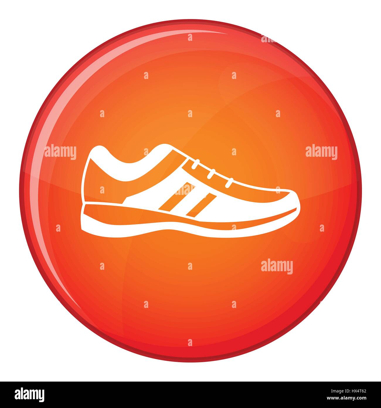 Men sneakers icon, flat style Stock Vector