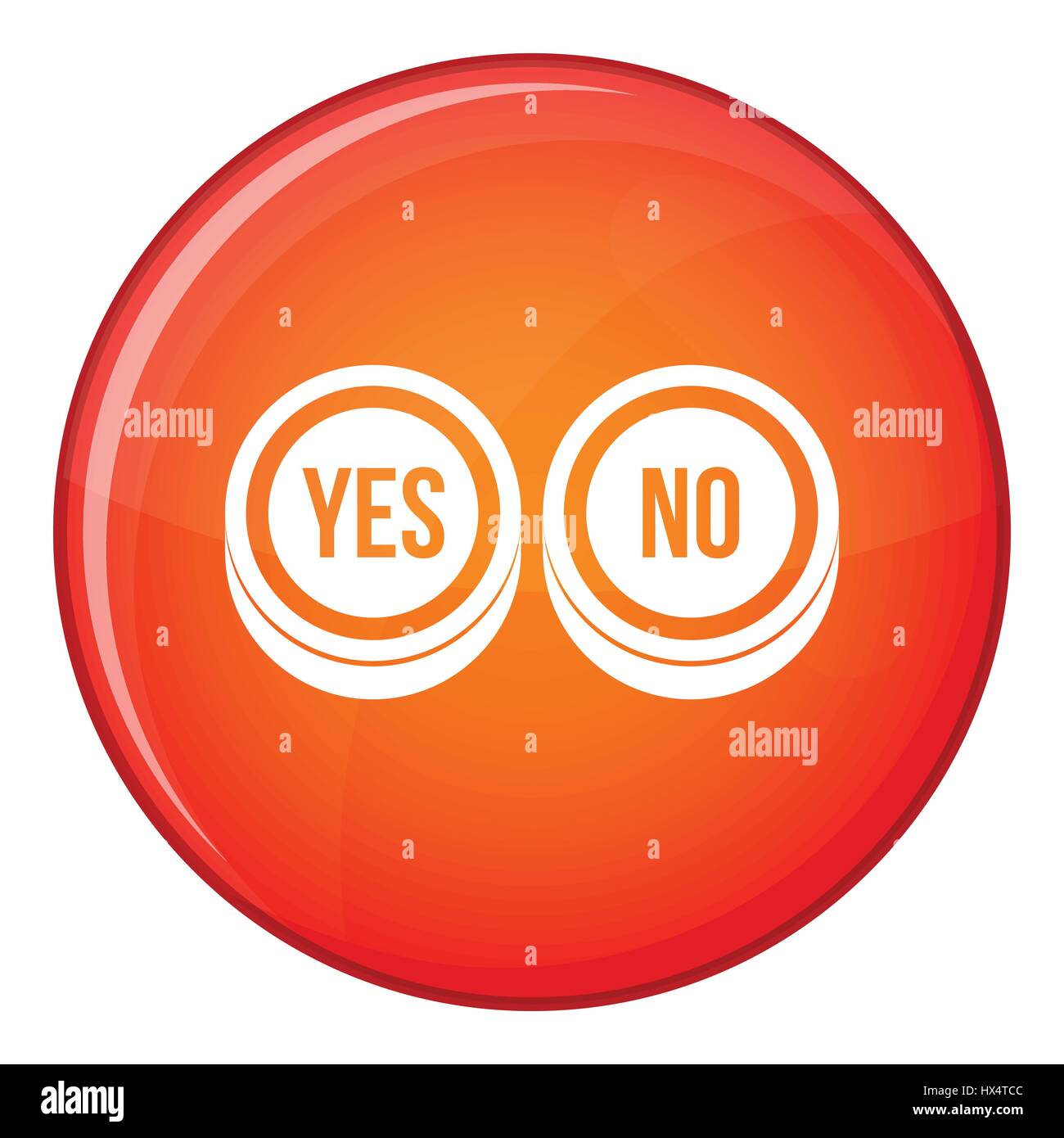 Round signs yes and no icon, flat style Stock Vector Image & Art - Alamy