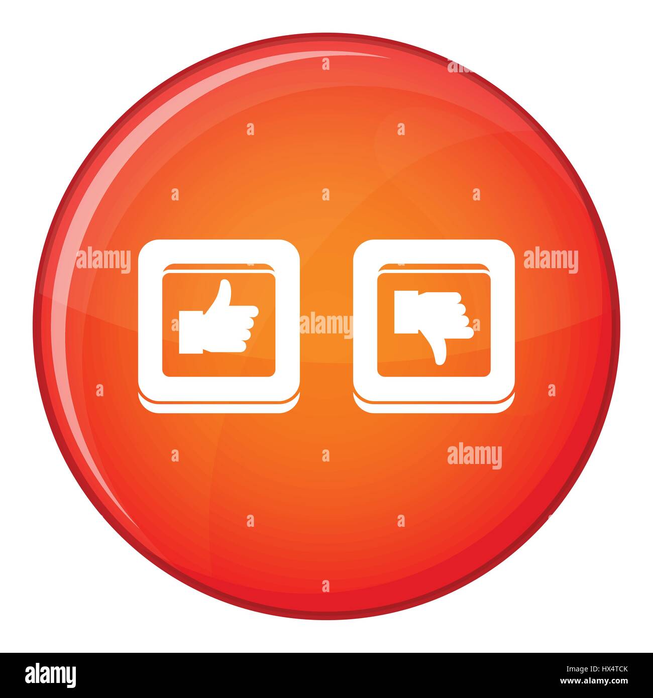 Signs hand up and down in squares icon, flat style Stock Vector Image ...