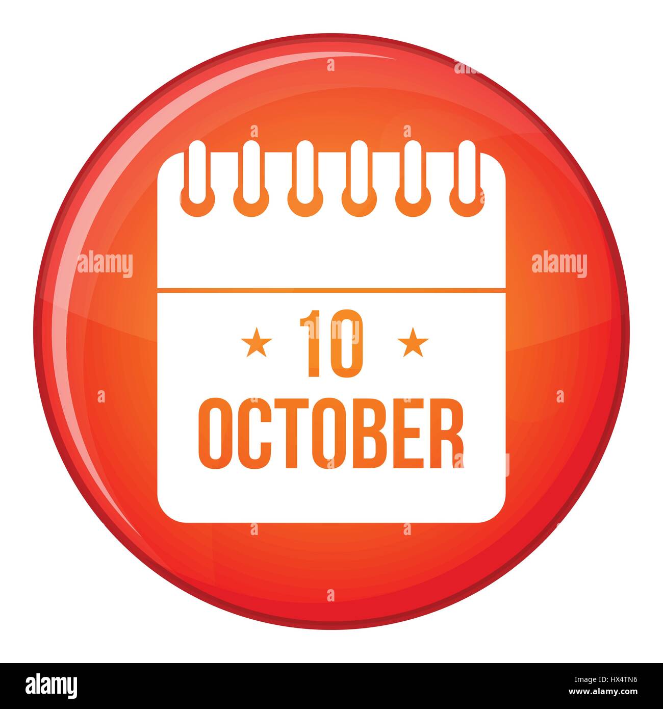 10 october calendar icon, flat style Stock Vector Image & Art Alamy