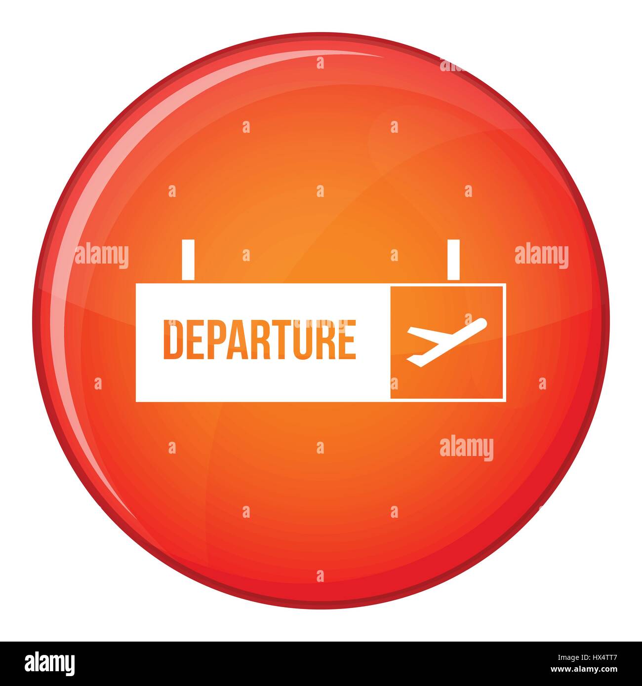 Airport departure sign icon, flat style Stock Vector
