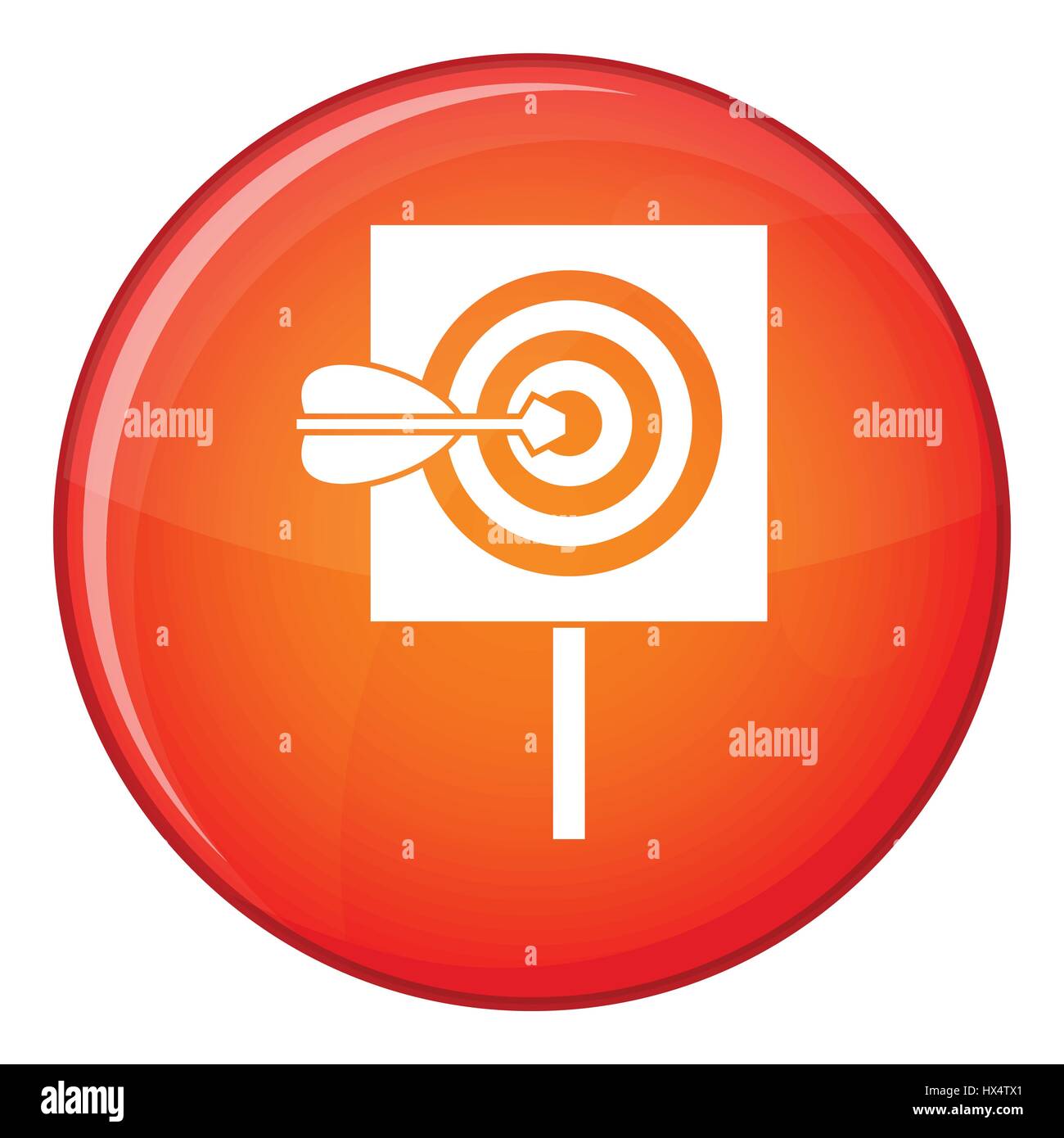 Arrow in the center of target icon, flat style Stock Vector Image & Art ...