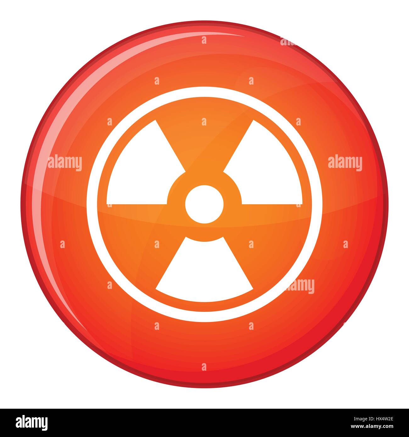 Danger nuclear icon, flat style Stock Vector Image & Art - Alamy