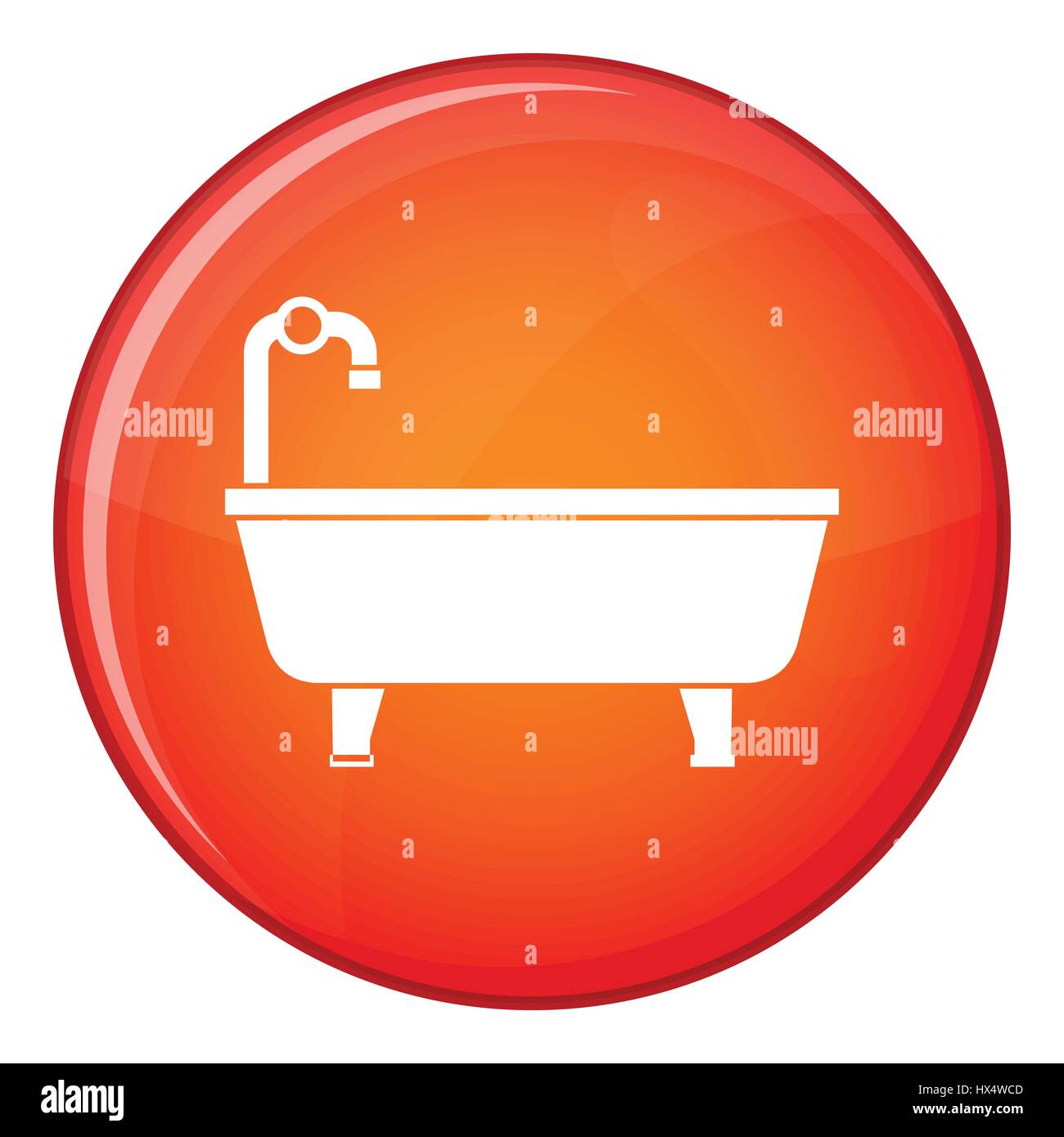 Bathtub icon, flat style Stock Vector Image & Art - Alamy