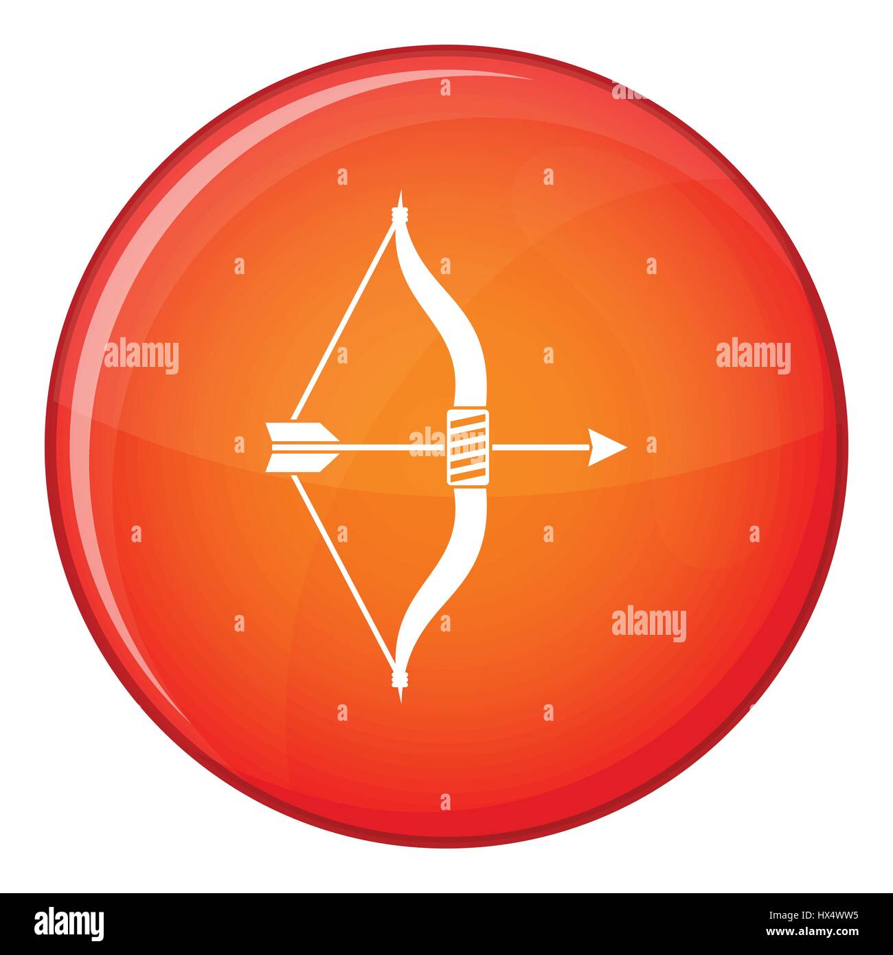 Bow and arrow icon, flat style Stock Vector Image & Art - Alamy