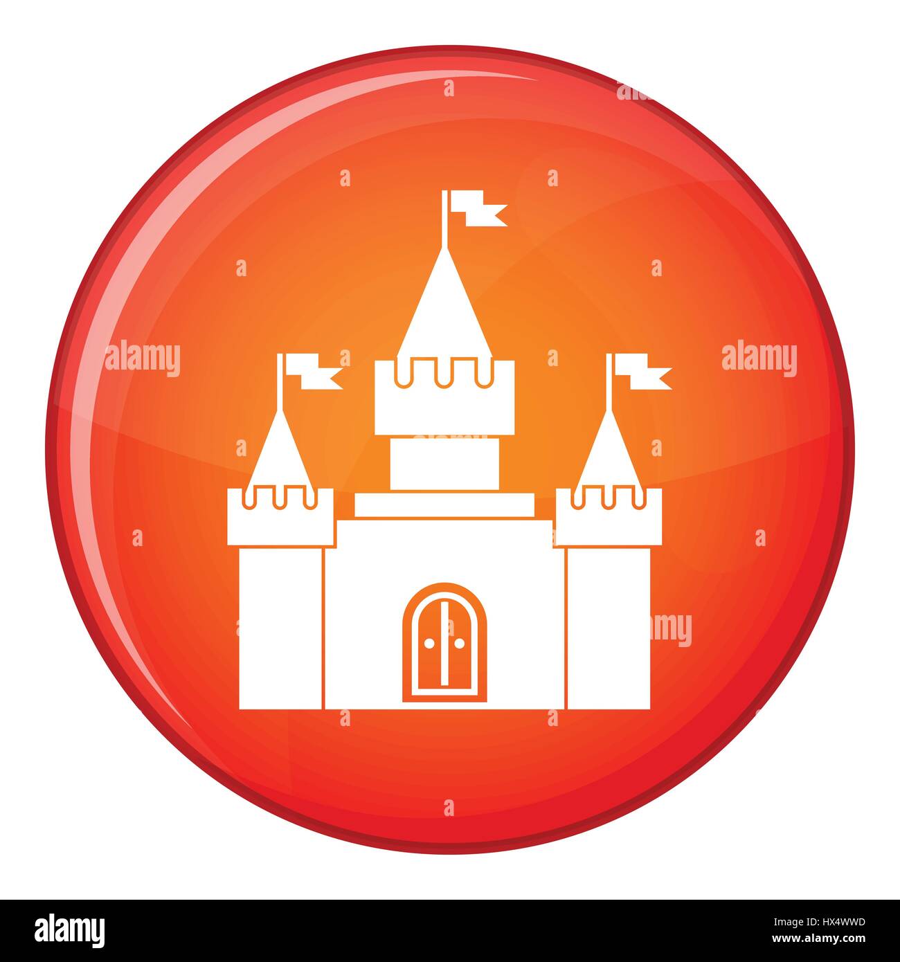 Fortress icon, flat style Stock Vector Image & Art - Alamy