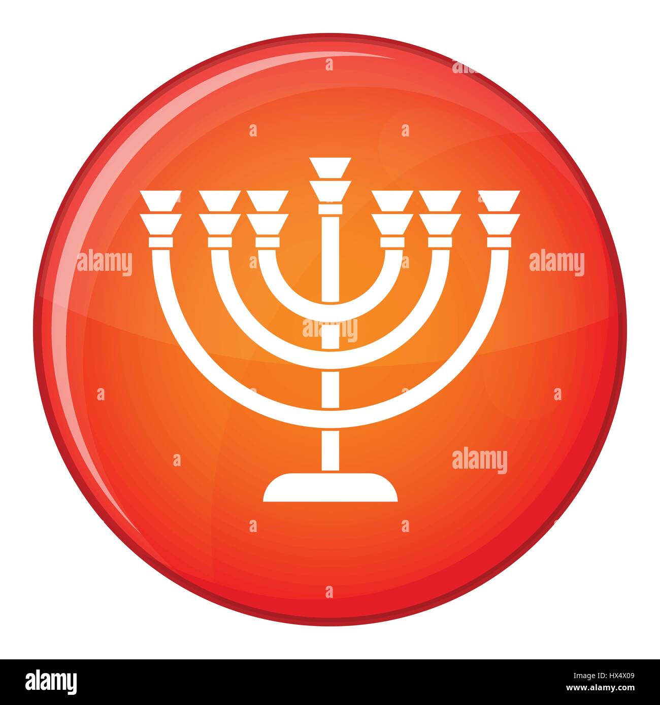 Menorah icon, flat style Stock Vector Image & Art Alamy