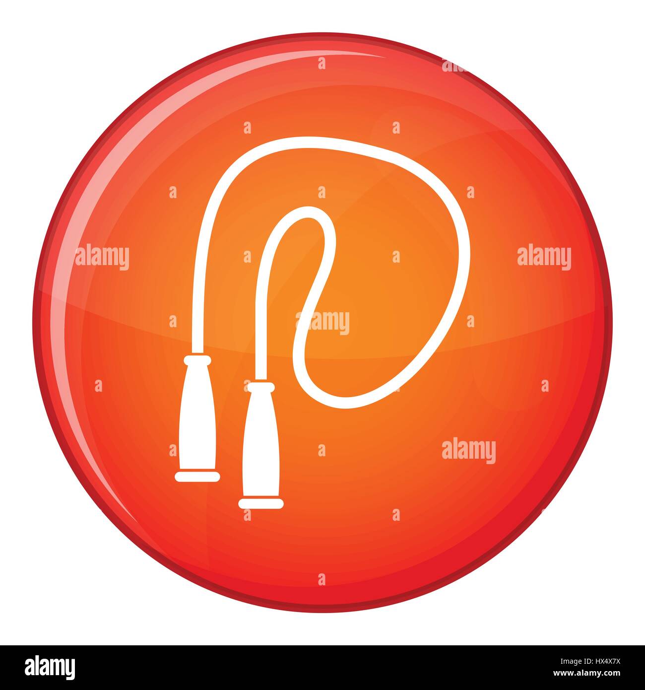 Skipping rope icon, flat style Stock Vector