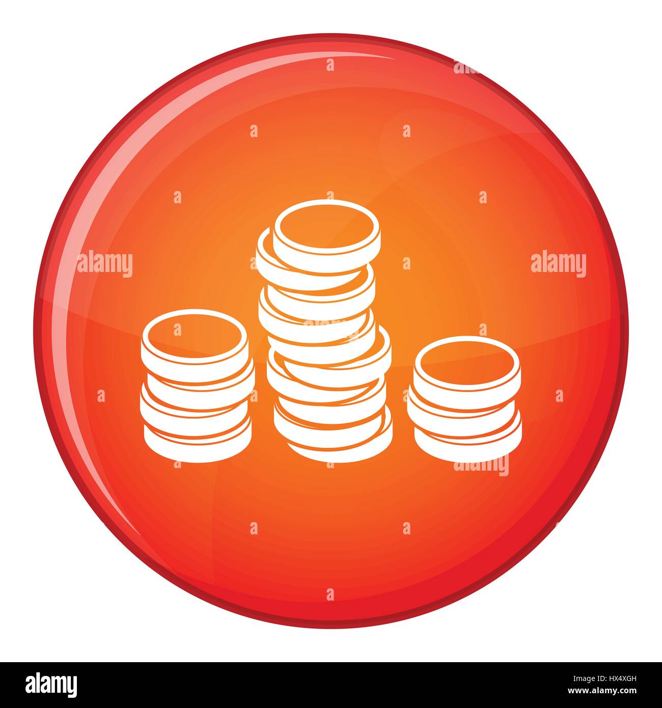 Gold coins icon, flat style Stock Vector Image & Art - Alamy