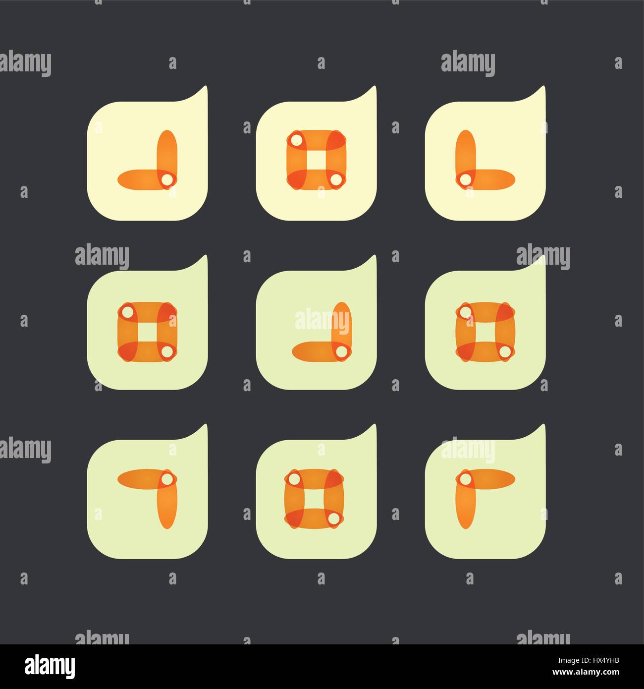 Vector set of beautiful abstract color icons Stock Vector Image & Art ...