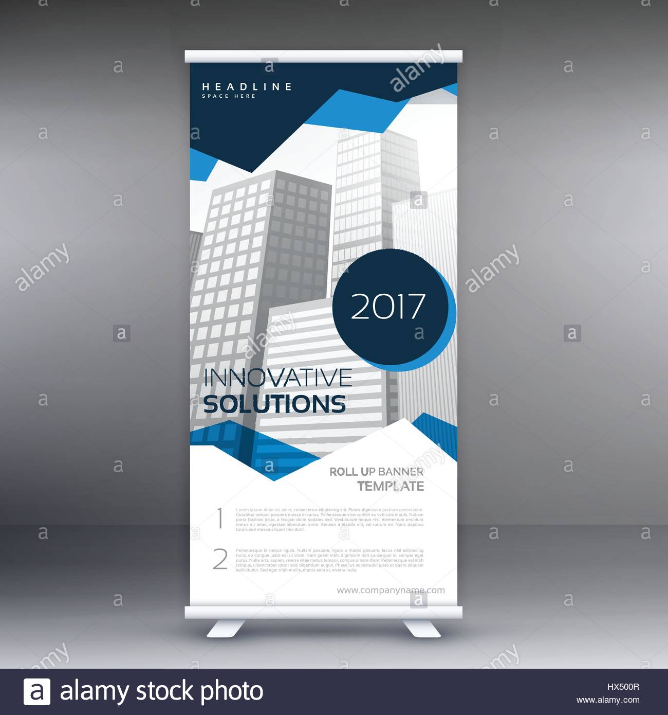 Abstract Geometric Roll Up Banner Template Stock Vector Art