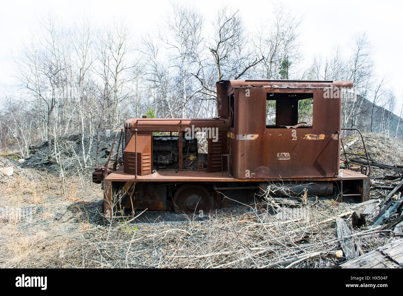 Coal Mine Train Engine Stock Photo Alamy