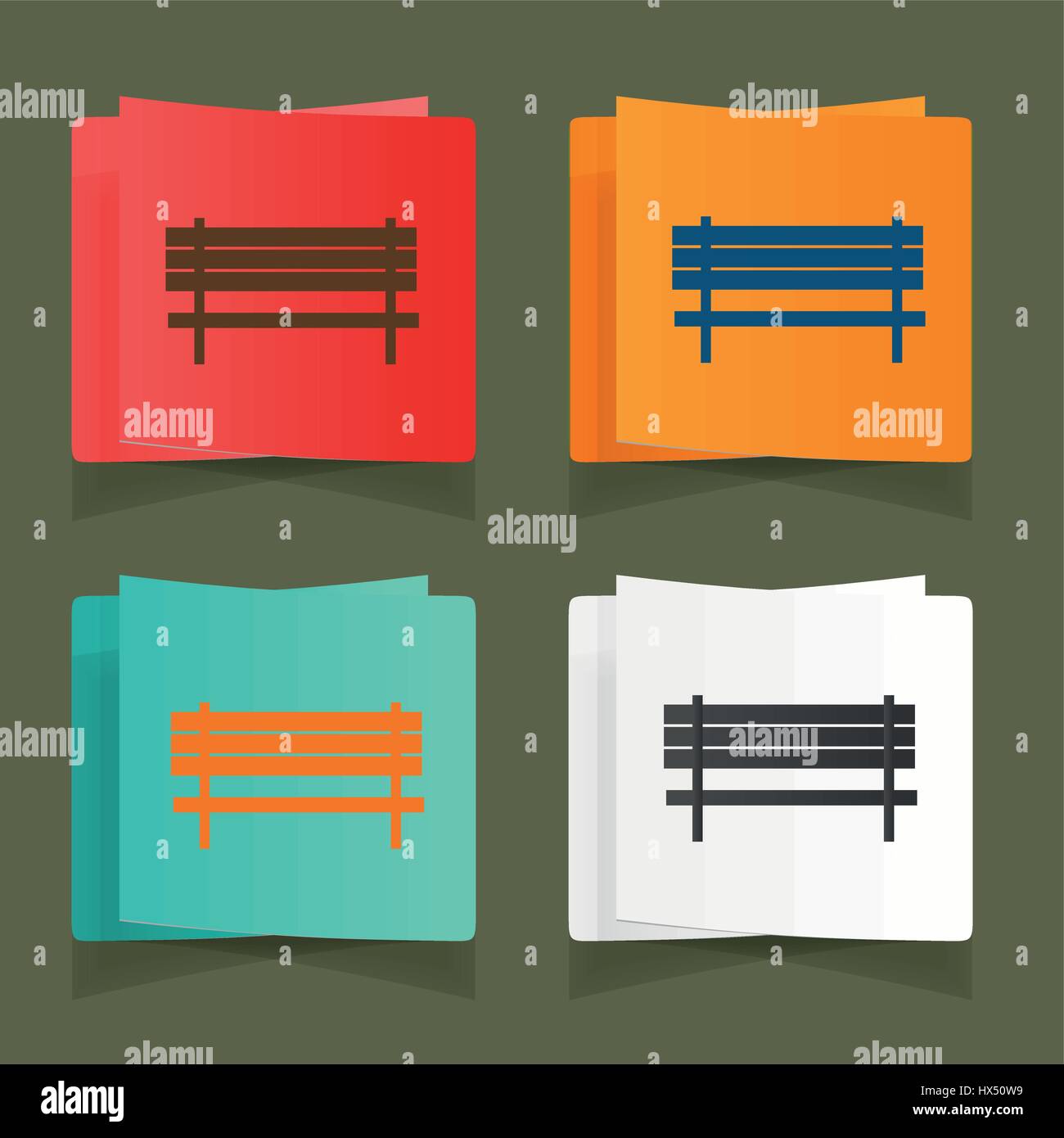 Set Of Vintage Benches For Parks And Streets Stock Vector Image And Art